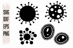 Virus Svg, Bacteria Svg, Plague Svg, Disease Svg, Digital download