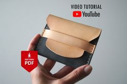 Leather Flap Card Wallet pattern PDF & video tutorial