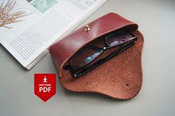 Digital file pattern/ template leather origami glasses case PDF