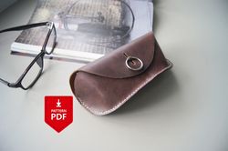 Leather Glasses Case sewing pattern PDF