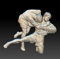 3D Model STL file Sambo athletes for CNC Router and 3D printing