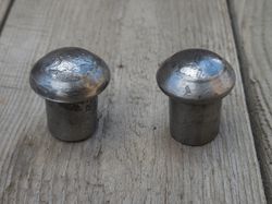 Set of 2 hand forged knobs type 2, Cabinet-Drawer-Cupboard-Kitchen pulls&handles, Wrought iron, Blacksmith made