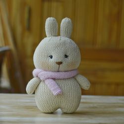 Knitted soft bunny, Easter bunny
