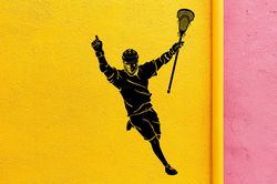Lacrosse Player, Lacross Team Sport, Boys' Room, Children's Room, Wall Sticker Vinyl Decal Mural Art Decor