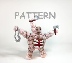 Monster toy PDF crochet pattern, horror doll, amigurumi monster pattern