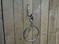 Wrought iron towel ring,  Bathroom Accessories, Wrought iron, Hand forged, Blacksmith, Towel bar, Towel holder