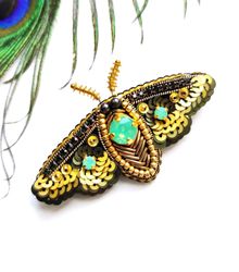 butterfly, Beaded insect brooch, insect pin, butterfly brooch, bug pin, bee brooch, bug brooch, insects, madam toto