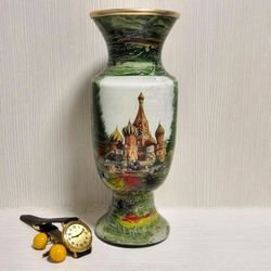Vintage Soviet Vase Moscow Kremlin. Vase Cup Moscow Kremlin