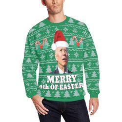Merry 4th Of Easter Funny Joe Biden Ugly Christmas Sweater
