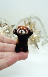 Miniature needle felted red panda