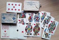Antique Soviet Playing Cards. Rare Vintage Russian Playing Cards