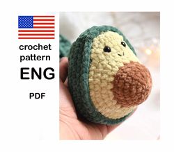 avocado crochet pattern, amigurumi crochet avocado pattern pdf