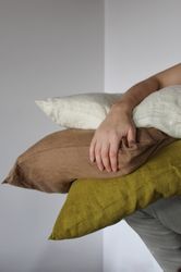Softened linen pillow cases 50*70 cm