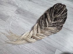 AMARETTO BLOND Synthetic dreadlocks extensions, dreadlocks Smooth Classic Fake dreads double ended dreads, DE dreads set