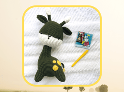Crochet Pattern of Giraffe in English. Super soft mischievous Giraffe crochet tutorial. Crochet pattern toys