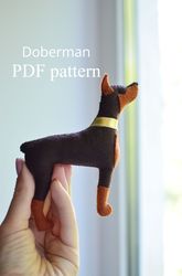 PDF Doberman felt ornament  sewing pattern , DIY felt ornament, digital download