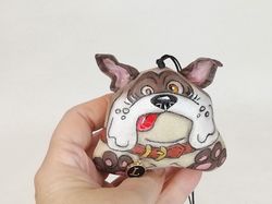 Personalized English bulldog Christmas ornament, gift for English bulldog lovers