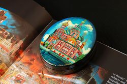 Church on Spilled Blood lacquer box hand painted box Kholui