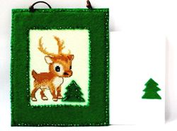 Reindeer Christmas Gift, Nursery Winter Holiday Decor, New Baby Birthday Gift, Deer Baby Shower, Baby Deer Decoration