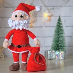 Santa Claus crochet pattern. Christmas toy crochet pattern