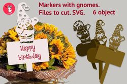 Markers with gnomes. Files to cut. SVG
