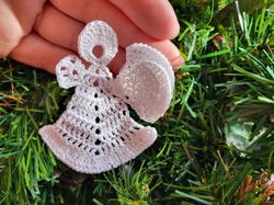Crochet Angel pattern, easy crochet tutorial for Christmas decoration, White Angel tutorial DIY