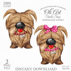 Dog Digital Clip Art. Cute Characters. Hand Drawn graphics. Digital Download. OliArtStudioShop