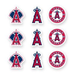 Los Angeles Angels Of Anaheim Stickers Set of 9 by 2 inches Car Truck Window Laptop Case Outdoor Wall