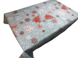 Christmas tablecloth, holiday custom tablecloth, cotton round table cover water-repellent coating, tablecloth rectangle