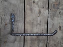 Hand forged toilet paper holder, Wrought iron, Blacksmith, Bathroom decor, Rustic