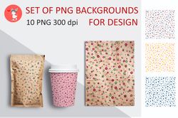 Set of PNG backgrounds for design