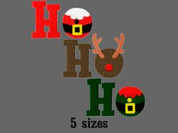 Christmas embroidery designs HoHoHo. Embroidery designs trendy. Instant download.