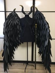 Cosplay Maleficent costume, Maleficent wings, cosplay costume, Maleficent horns, Maleficent staff