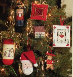 Vintage 7 Christmas Ornaments 20 cross stitch pattern PDF Classic Holiday Designs Instant Download