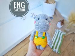 Amigurumi Hippopotamus crochet pattern. Amigurumi hippo crochet pattern
