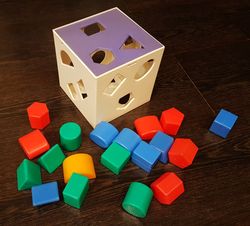 Vintage Russian Logical Toy Cube Sorter USSR 1980s