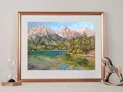 Glacier National Park Mountain Oil Painting Original Artwork Montana Art Miniature Painting 5 x 7