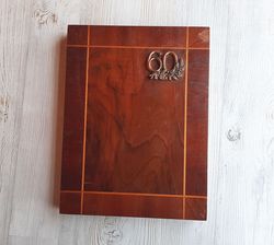 Sixtieth 60th anniversary Russian wooden case vintage - Soviet old box 60 years birthday gift