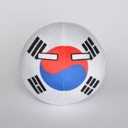 Plush countryballs toy with flag of South Korea