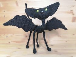 Crochet pattern Bat cat (cat with wings) - digital tutorial PDF