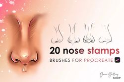 Nose stamps for Procreate - Procreate Nose Brushes | Nose Brush Set | Nose Templates For Artists | Procreate Nose Stamps