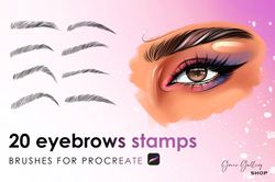 Procreate Eyebrows Brushes | Eyebrows Brush Set | Eyebrows Templates For Artists | Eyebrows Stamps Procreate