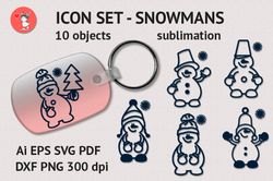 ICON SET - SNOWMANS