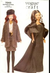PDF Copy of Vintage Vogue 7243 Pattern for Fashion Dolls size 11 1/2 inches