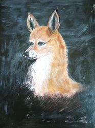 Fox Animal Original Wall Art, Fox Animal Original Painting, Fox Animal Original Wall Decor, Fox Canvas Wall Art