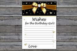 Golden bow How well do you know the birthday girl,Adult Birthday party game-fun games for her-Instant download