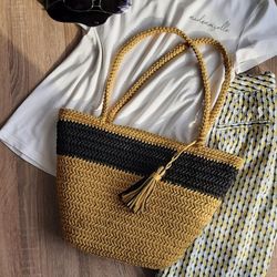 camellia crochet tote bag gift for her minimalist crochet bag shoulder crochet bag