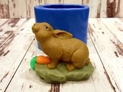 Rabbit with carrot - silicone mold
