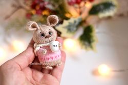 Easter bunny car charm mothers day gift, coffee lover gift, tea lover gift for mom, rabbit Table Top Decor KnittedToy