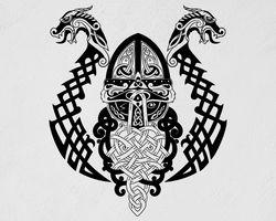 Odin Sticker God Of Warriors Germanic Wandering God Leader Of The Wild Hunt Wall Sticker Vinyl Decal Mural Art Decor